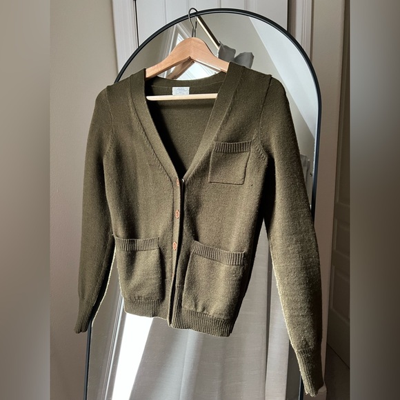 Wallace Madewell Olive Green Cardigan - Picture 1 of 5